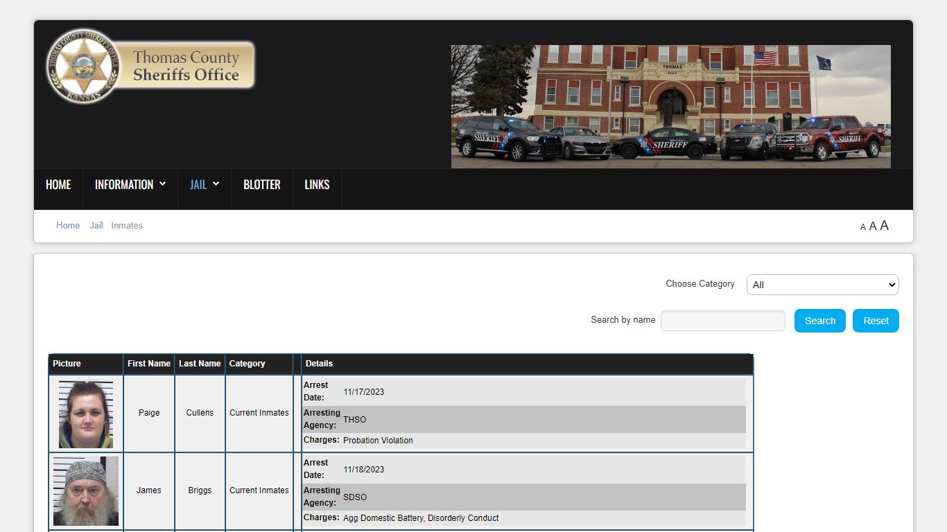 Inmates - thomascountysheriffsoffice.com